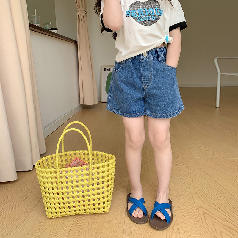 ins 夏新作　子供服　男女兼用　シンプル　デニム　ショートパンツ　カジュアル　定番　ボトムス　柔らか