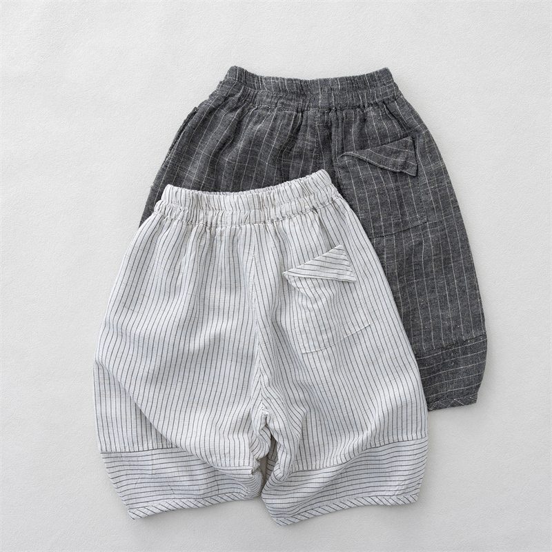 夏新作　子供服　男女兼用　ストライプ柄　虫よけ　ズボン　7分丈　ズボン　可愛い　ロングパンツ