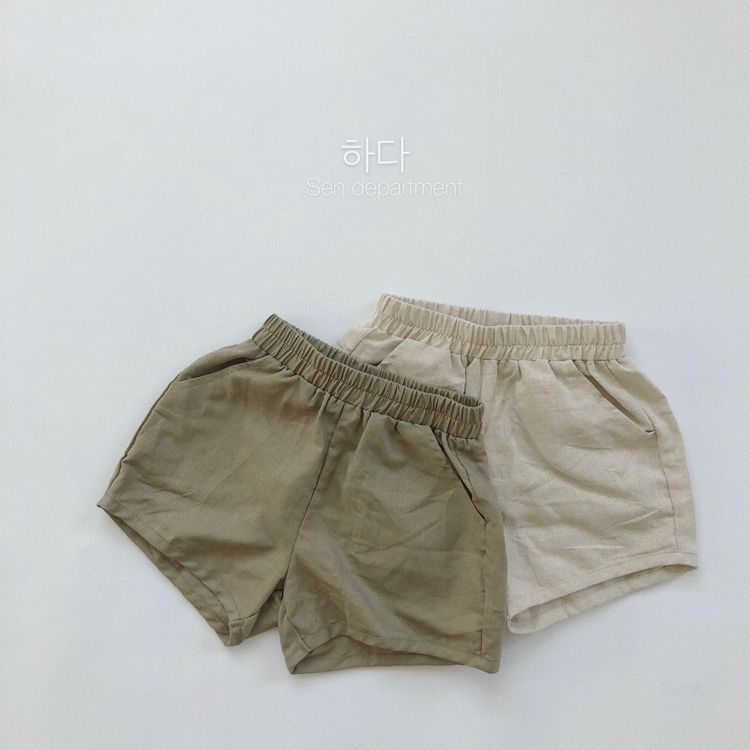 ins 夏新作 子供服 キッズ 綿麻 ショートパンツ 可愛い ハーフパンツ カジュアル 2色 ボトムス