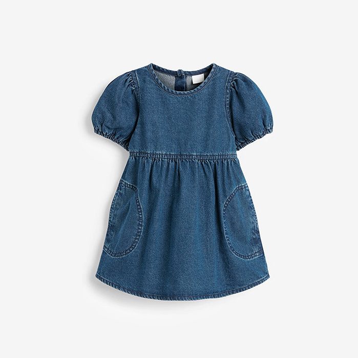 ins 夏新作　ins　女の子　柔らかい　デニム　ワンピース　半袖　ベビー服　子供服　可愛い　おしゃれ