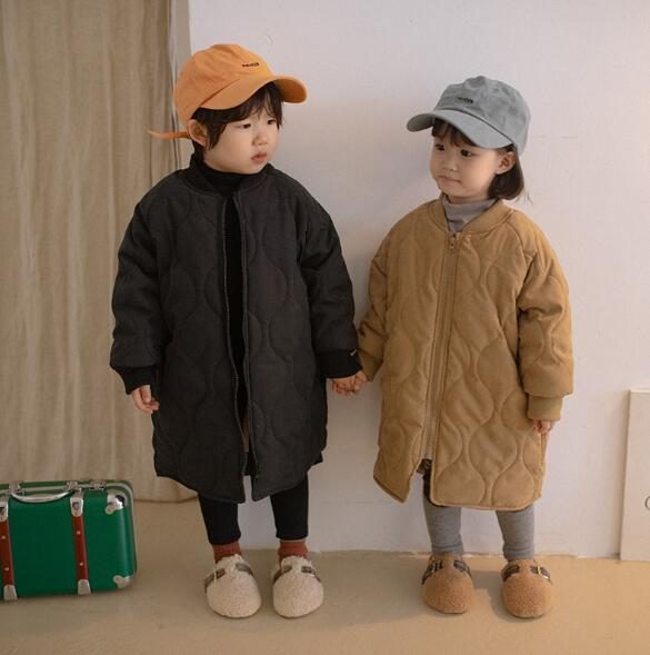 子供コート　秋冬　中綿コート　女の子　男の子　厚手　無地　子供服　キッズ服　防寒　カジュアル