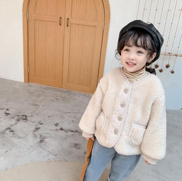 キッズ　秋冬　コート 厚手　暖かい ふわふわ 韓国　子供服 キッズ ジャケット ヒョウ柄　防寒　4色