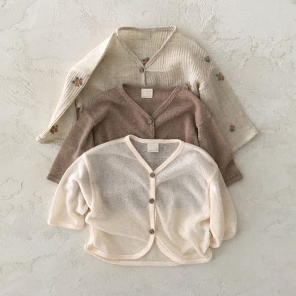 夏　キッズ服　カーディガン　カットソー　70-100cm　長袖シャツ　カーディガン　コート　日焼け止め