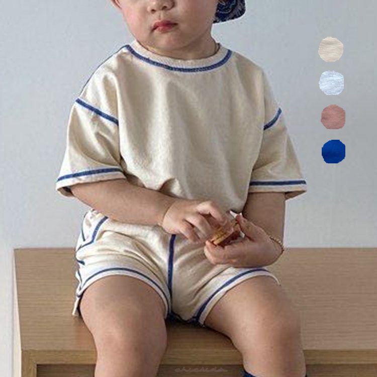 夏新作　insスタイル　ベ子供服　セットアップ　半袖Tシャツ　ショートパンツ　柔らか　可愛い　2点セット