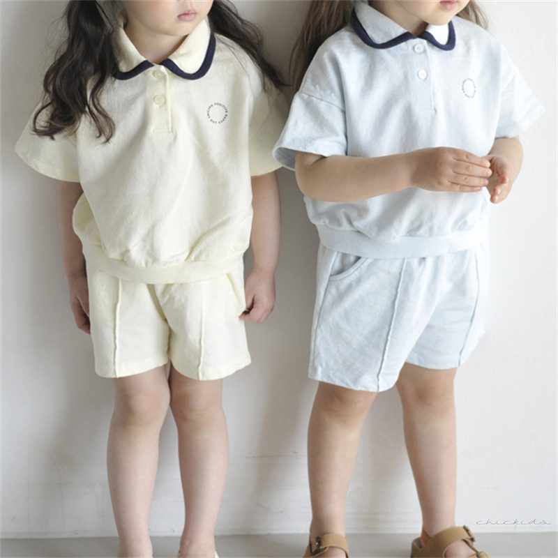 ins 夏新作 ins ベビー服 セットアップ 半袖Tシャツ ショートパンツ 子供服 可愛い 2点セット
