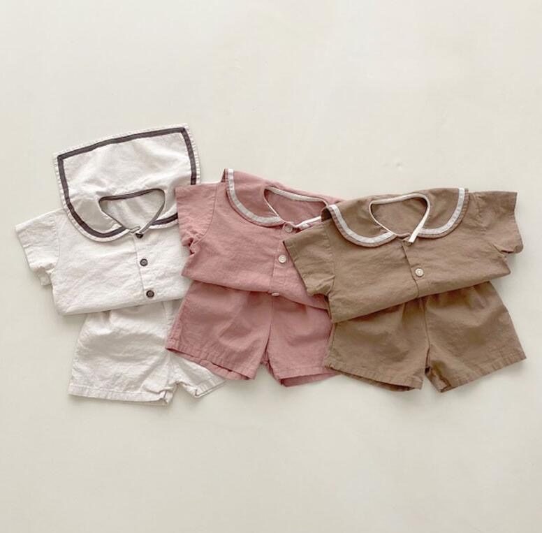 ins 夏新作　ins　ベビー服　セットアップ　半袖シャツ　ショートパンツ　子供服　可愛い　2点セット
