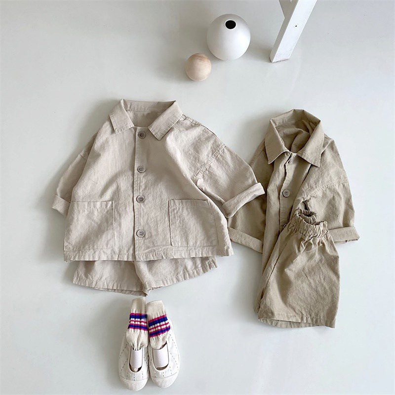 ins 夏新作　ins　ベビー服　セットアップ　半袖シャツ　ショートパンツ　子供服　可愛い　2点セット