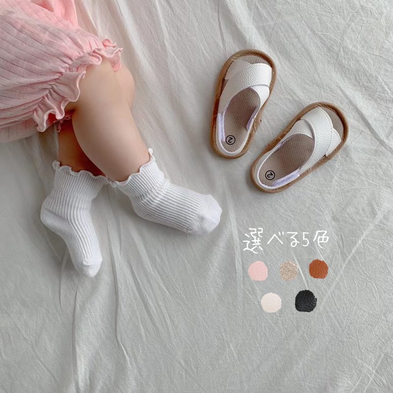 ins 夏新作　ins　赤ちゃん　サンダル　可愛い　ベビー靴　部屋着　シューズ　ベルクロ　子供靴　0～1才