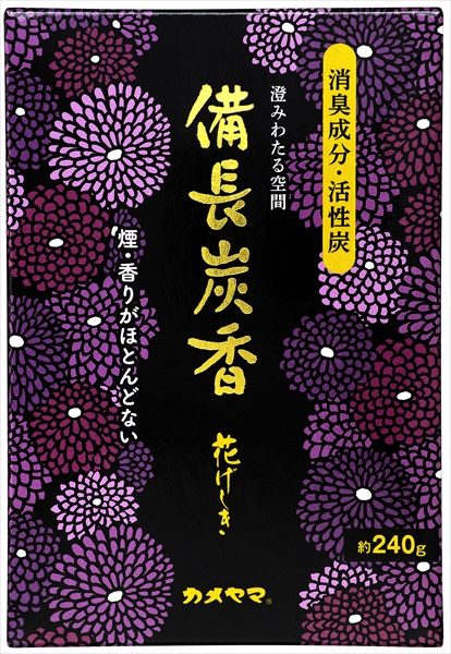 花げしき備長炭　徳用大型 【 カメヤマ 】 【 お線香 】