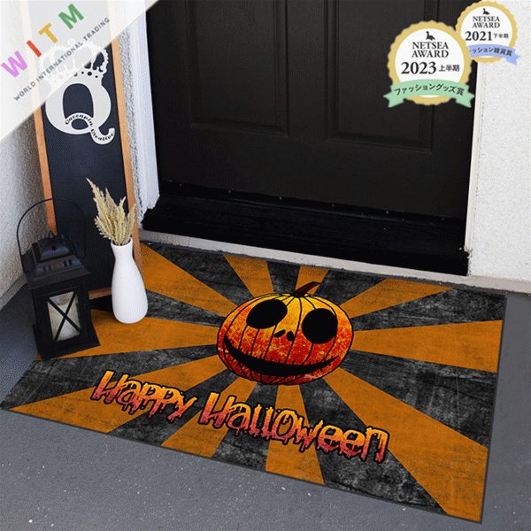 ハロウィン 玄関マット Halloween 吸水マット バスマット 40cm×60cm 滑り止め付き 丸洗い 泥除け
