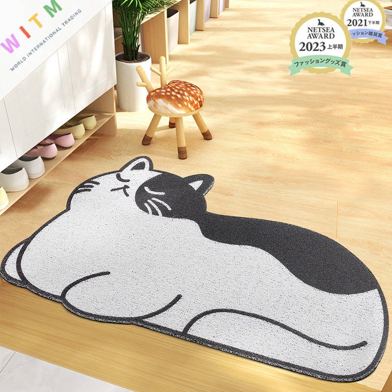 犬柄 猫柄 吸水マット バスマット バスルーム 部屋 滑り止め付き 丸洗い 泥除け 可愛い