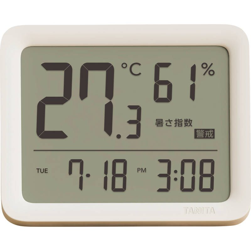 タニタ デジタル温湿度計 TC-421IV アイボリー
