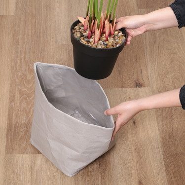 鉢カバー クラフト紙 7号 GY 1個箱