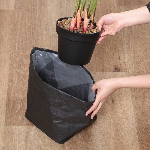 鉢カバー クラフト紙 7号 BK 1個箱