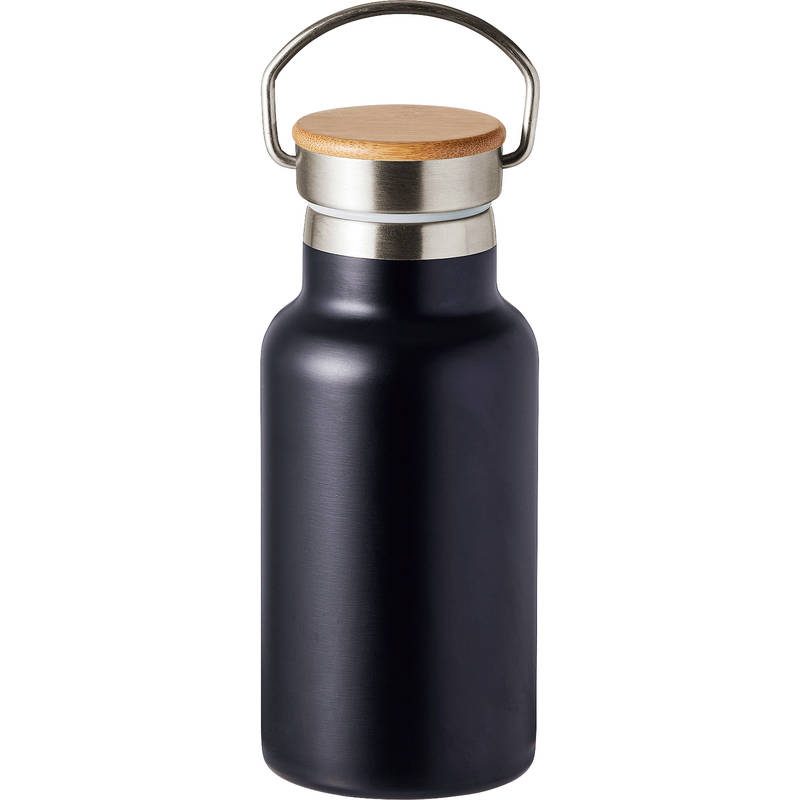 ウッドキャップ・ステンレスボトル 350mL 0062-03 マットブラック