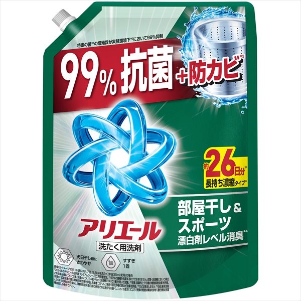 アリエールジェル部屋干しプラスつめかえ超特大サイズ 【 Ｐ＆Ｇ 】 【 衣料用洗剤 】