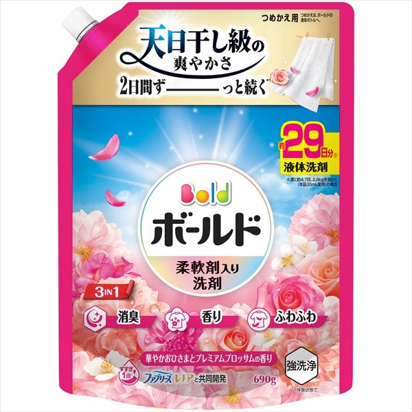 ボールドジェル華やかプレミアムブロッサムの香りつめかえ用超特大サイズ 【Ｐ＆Ｇ】 【衣料用洗剤】