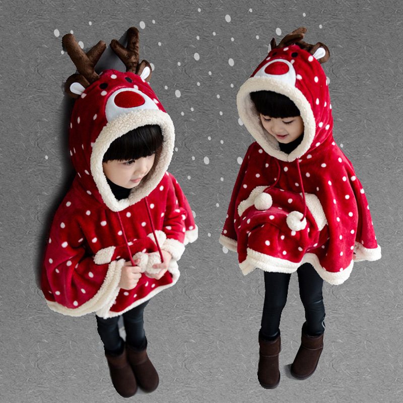 Christmas限定 クリスマス衣装 コスプレ トナカイ 子供用マント キッズ 仮装 コスチューム