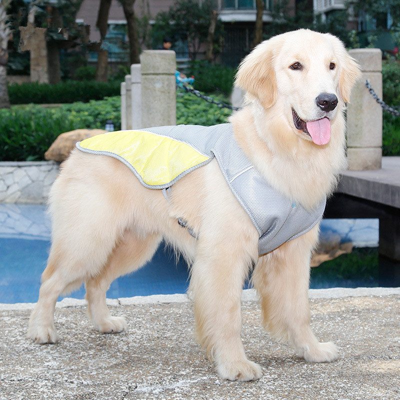 犬服 冷感ベスト クールベスト 胸当て式 ペット服 メッシュ 出かけ用 通気 熱中症対策 速乾 超冷感