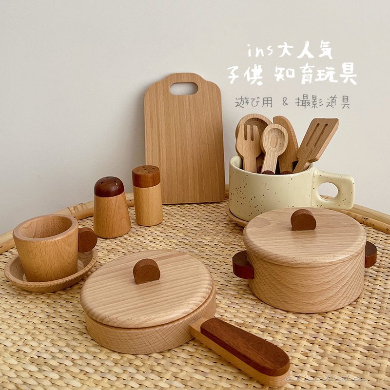 ins大人気　赤ちゃん　おもちゃ　子供用品　木製玩具　食器　クッキング　知育玩具　撮影道具　遊び用