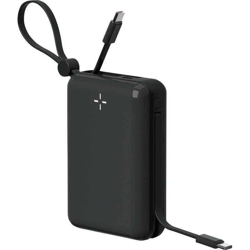 HIDISC ケーブル一体型PD20W対応モバイルバッテリー 20000mAh HD4-MBTC20W2CPD20BK ブラック