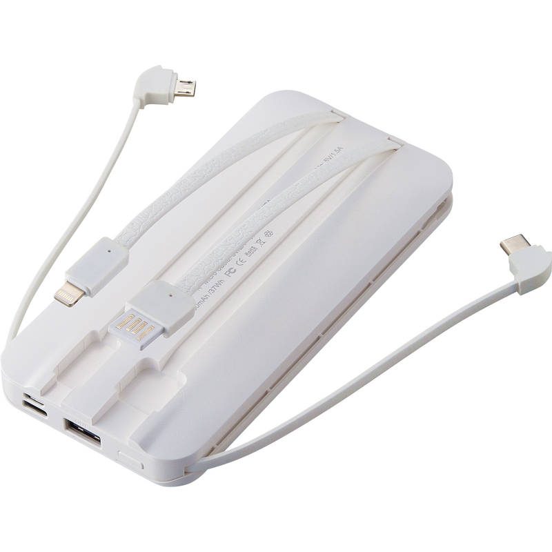 4ケーブル モバイルバッテリー10000mAh 6187