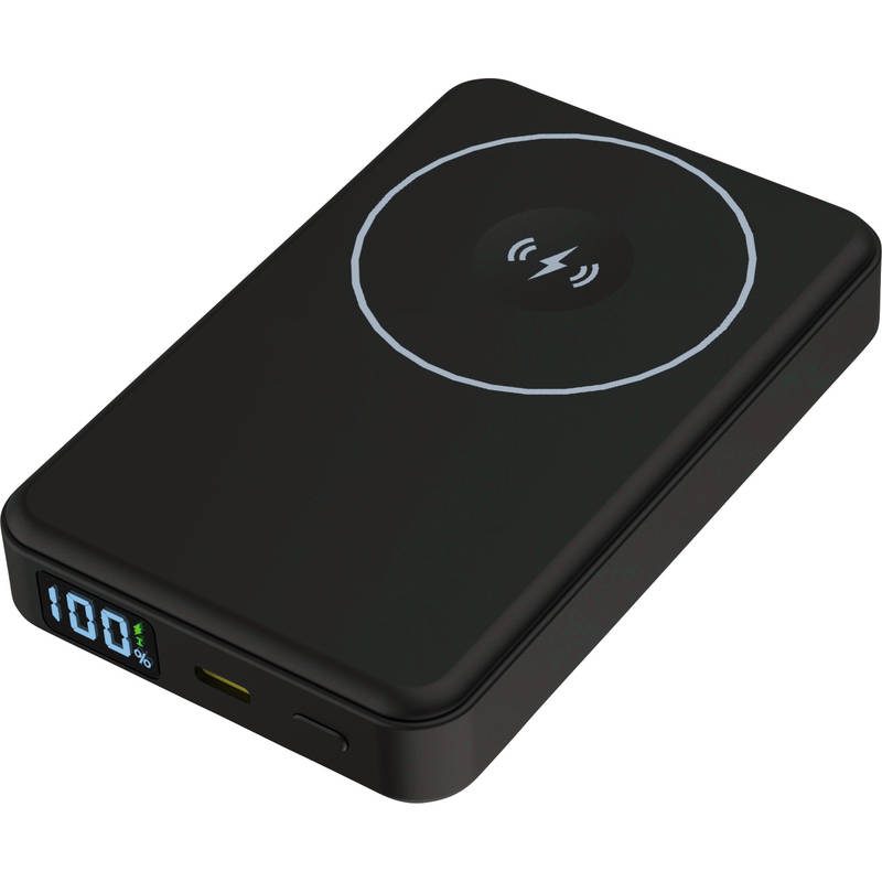 HIDISC 準固体電池ワイヤレス充電モバイルバッテリー 10000mAh HD4-SSMBTC30W10DSBK