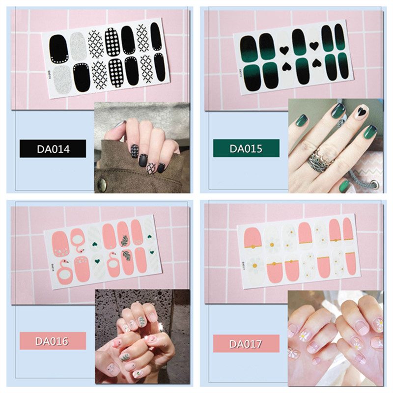 INS大人気 DIYネイル用品 美爪シール ネイルシール ネイルアート 爪やすり付き １４枚入り