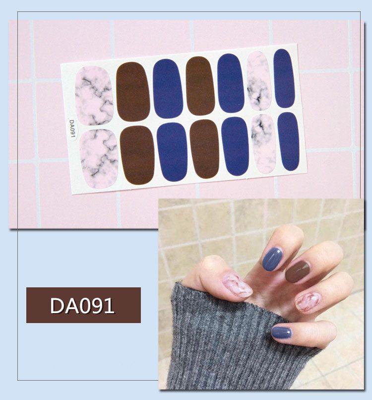 INS大人気 DIYネイル用品 美爪シール ネイルシール ネイルアート 爪やすり付き １４枚入り