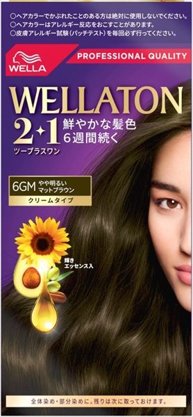 ウエラトーン　ツープラスワン　クリームタイプ　６ＧＭ　やや明るいマットブラウン