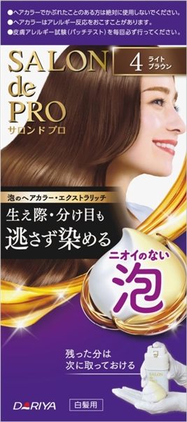 サロンドプロ　泡のヘアカラー・エクストラリッチ（白髪用）４＜ライトブラウン＞ 【ヘアカラー・白髪用】