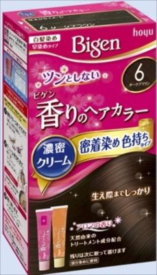 ビゲン　香りのヘアカラー　クリーム　６　ダークブラウン 【 ホーユー 】 【 ヘアカラー・白髪用 】
