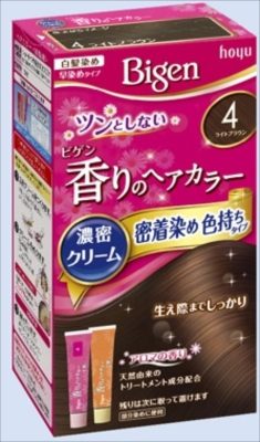 ビゲン　香りのヘアカラー　クリーム　４　ライトブラウン 【 ホーユー 】 【 ヘアカラー・白髪用 】