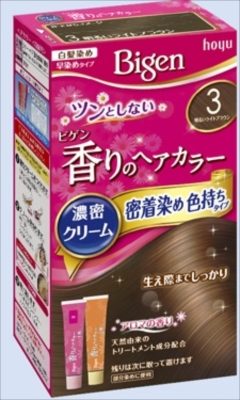 ビゲン 香りのヘアカラー クリーム 3 明るいライトブラウン 【 ホーユー 】 【 ヘアカラー・白髪用 】