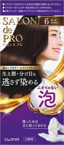 サロンドプロ　泡のヘアカラー・エクストラリッチ（白髪用）６＜ダークブラウン＞