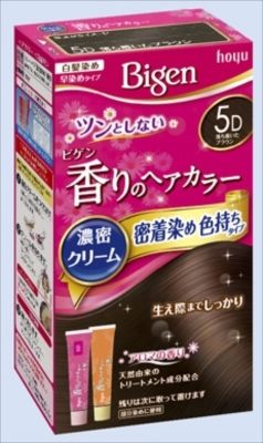 ビゲン　香りのヘアカラー　クリーム　５Ｄ　落ち着いたブラウン