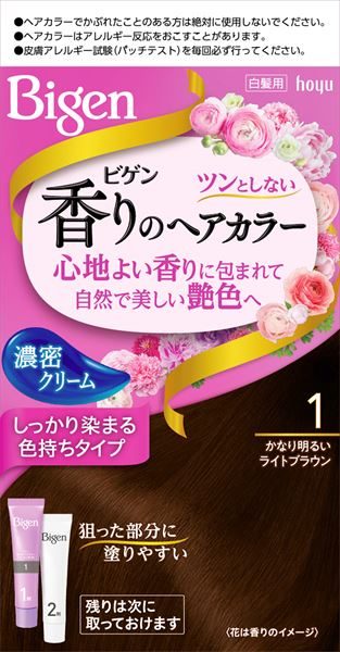 ビゲン　香りのヘアカラー　クリーム　１　かなり明るいライトブラウン