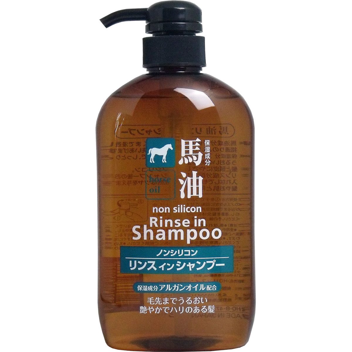 馬油 ノンシリコン リンスインシャンプー　６００ｍＬ