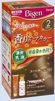ビゲン 香りのヘアカラー 乳液 2 より明るいライトブラウン 【 ホーユー 】 【 ヘアカラー・白髪用 】