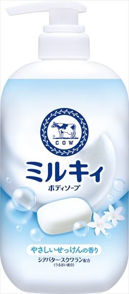 ミルキィボディソープ　やさしいせっけんの香り　ポンプ付 【 牛乳石鹸共進社 】 【 ボディソープ 】