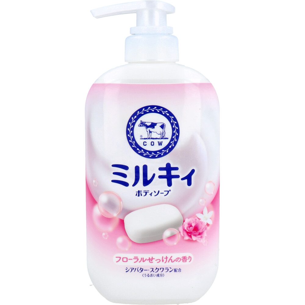 ミルキィボディソープ　フローラルせっけんの香り　ポンプ付 【牛乳石鹸共進社】 【ボディソープ】