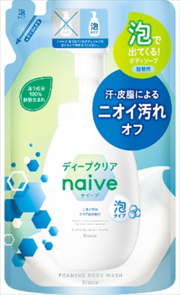 ナイーブ　泡で出てくるボディソープ（ディープクリア）　詰替用