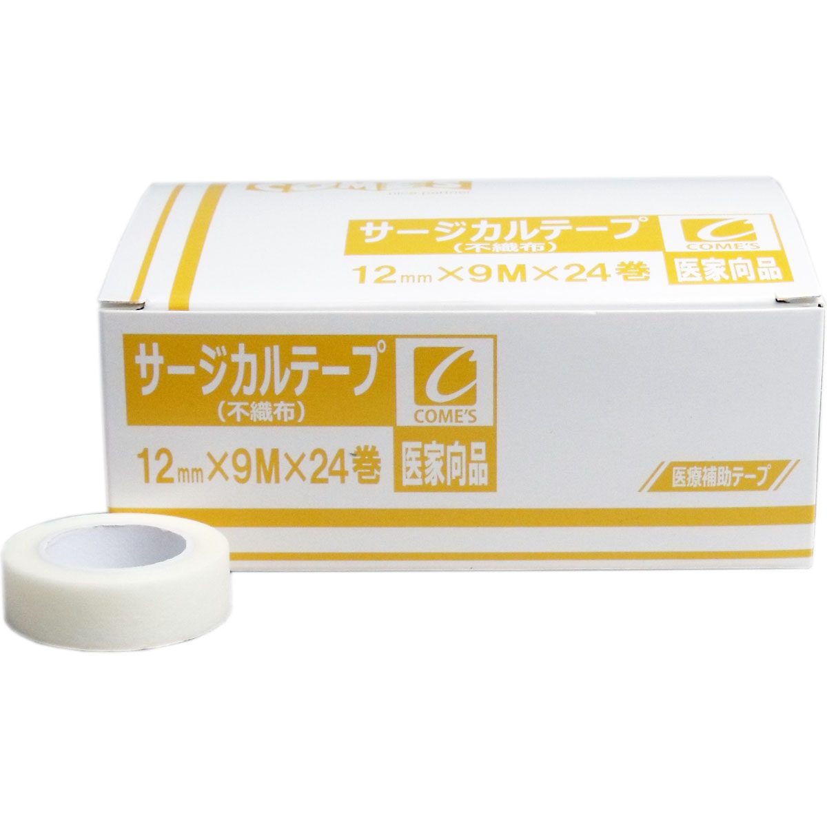 医家向品 サージカルテープ 不織布タイプ １２ｍｍ×９Ｍ×２４巻