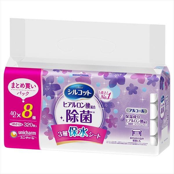 シルコットウェット除菌詰替８個パック 【 ユニ・チャーム 】 【 ウェットティッシュ 】