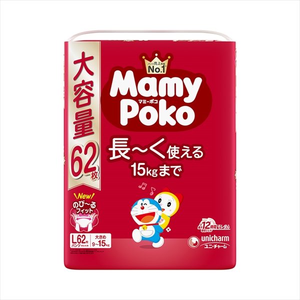 マミーポコパンツＬ６２枚ドラえもん 【 ユニ・チャーム 】 【 オムツ 】