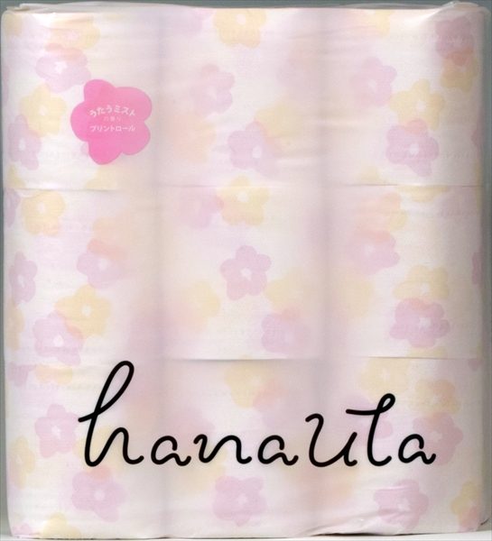 hanautaプリント 18W うたうミストの香り 【 西日本衛材 】 【 トイレットペーパー 】