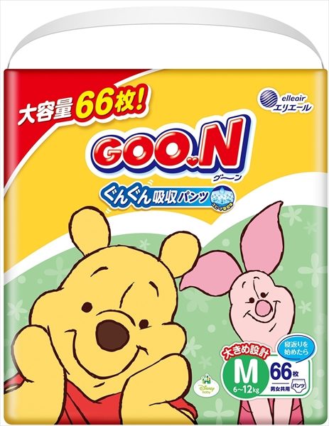 グーンぐんぐん吸収パンツＭサイズ　６６枚 【 大王製紙 】 【 オムツ 】