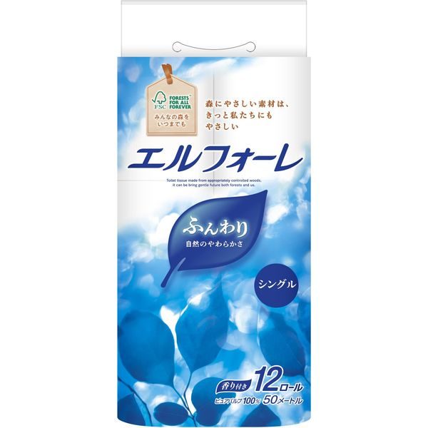 エルフォーレトイレットティシュー12R(シングル) 【 大王製紙 】 【 トイレットペーパー 】