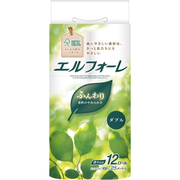 エルフォーレトイレットティシュー12R(ダブル) 【 大王製紙 】 【 トイレットペーパー 】