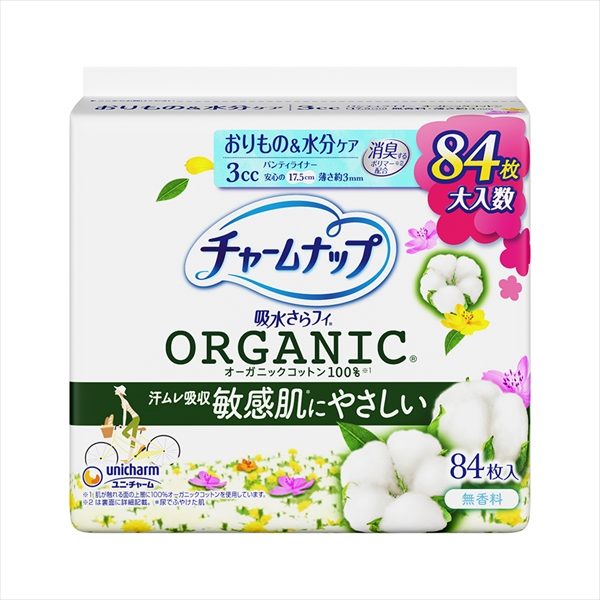 チャームナップ吸水さらフィ　オーガニックコットン　８４枚 【 ユニ・チャーム 】 【 生理用品 】